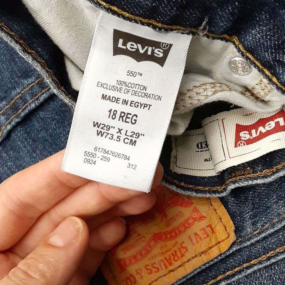 Levi's 550 Relaxed Fit Denim Jeans 29x29 Boys 18 - Picture 4 of 8
